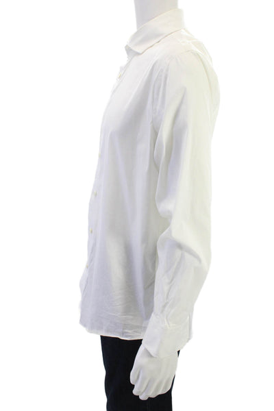 Bonobos Mens Cotton Buttoned-Down Collared Long Sleeve Top White Size EUR 34