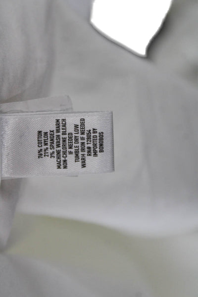 Bonobos Mens Cotton Buttoned-Down Collared Long Sleeve Top White Size EUR 34