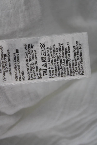 J Crew Womens White Cotton Collared Button-Up Shirt Long Sleeve Size S