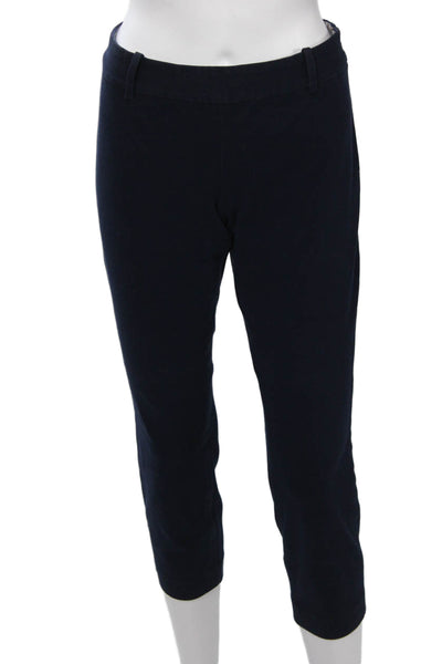 J Crew Womens Dark Blue Cotton Cropped Ankle Pants Size 6