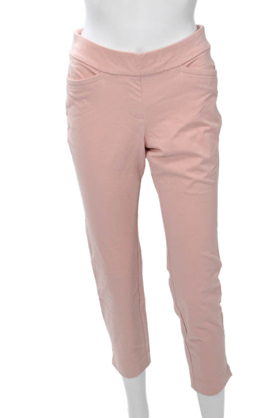 Spartina 449 Womens Ankle Cropped Pants Pink Rayon Blend Size M