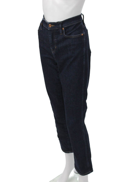 J Crew Womens Mom Straight Dark Blue High Rise Jeans Size 29