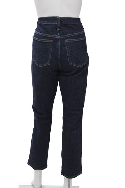J Crew Womens Mom Straight Dark Blue High Rise Jeans Size 29