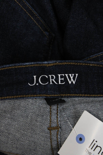 J Crew Womens Mom Straight Dark Blue High Rise Jeans Size 29
