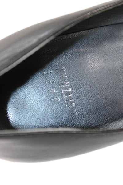 Stuart Weitzman Womens Slip On Stiletto Platform Leather Pumps Black Size 8.5