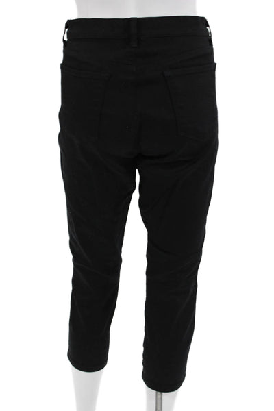 J Brand Women Cropped Capri Pants Black High Rise 22in Lyocell Blend Size 31