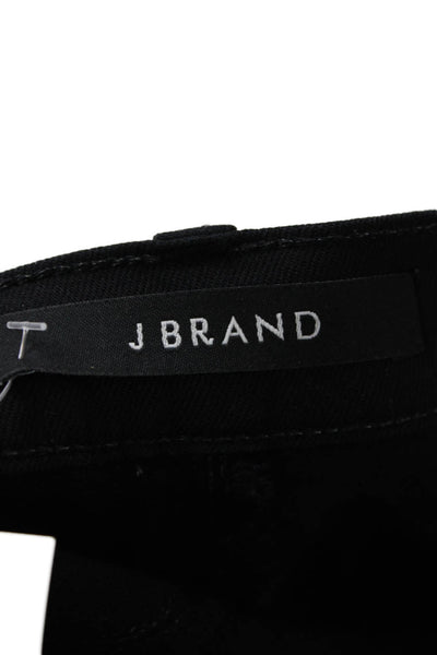 J Brand Women Cropped Capri Pants Black High Rise 22in Lyocell Blend Size 31