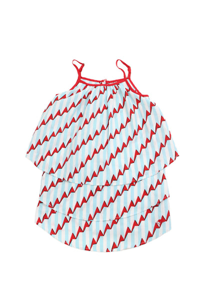 Little Marc Jacobs Girls Geometric Tank Dress Blue Size 5