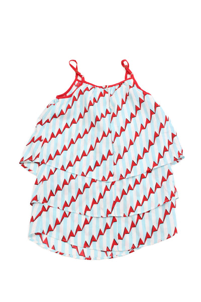 Little Marc Jacobs Girls Geometric Tank Dress Blue Size 5