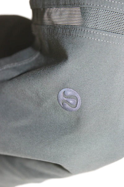 Lululemon Mens Sweat Shorts Green Nylon Blend Zip Solid Army Size S