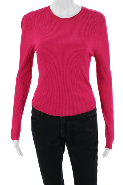 Zara Women Pink Basic Jersey Long Sleeve T-Shirt Size M