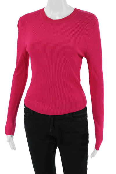 Zara Women Pink Basic Jersey Long Sleeve T-Shirt Size M