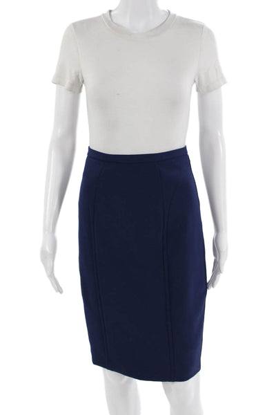 Reiss Womens Dark Blue Straight Pencil Skirt Knee Length Size 0