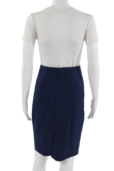 Reiss Womens Dark Blue Straight Pencil Skirt Knee Length Size 0