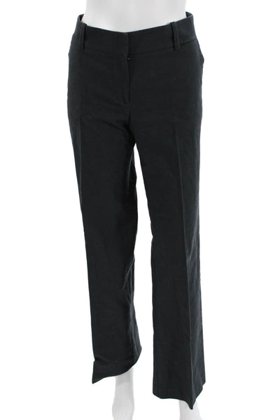 Trina Turk Womens Dress Pants Black Button 32in Inseam 97% Cotton Size 30
