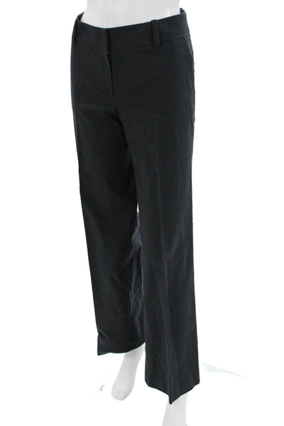 Trina Turk Womens Dress Pants Black Button 32in Inseam 97% Cotton Size 30