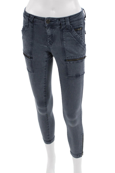 Joie Jeans Womens Ankle Cargo Cropped Dark Gray Pants Size 25
