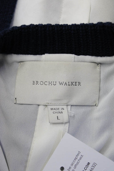 Brochu Walker Womens Pullover Vest Dark Blue Wool Cashmere Size L