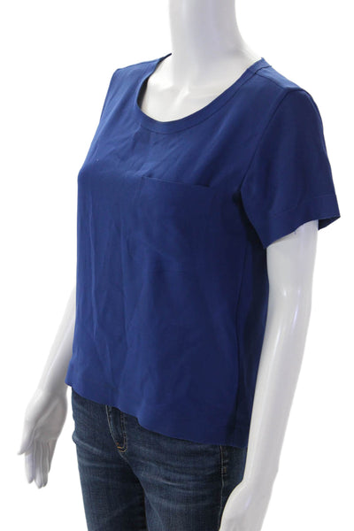 Rag & Bone Womens Basic Blue Short Sleeve Blouse Size XS