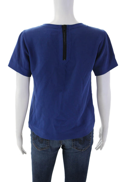 Rag & Bone Womens Basic Blue Short Sleeve Blouse Size XS
