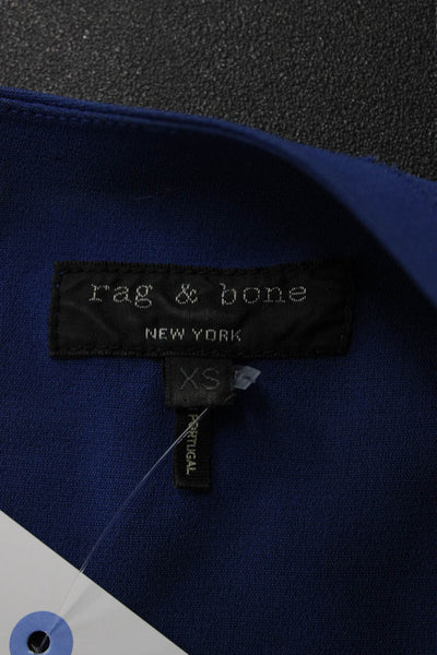 Rag & Bone Womens Basic Blue Short Sleeve Blouse Size XS