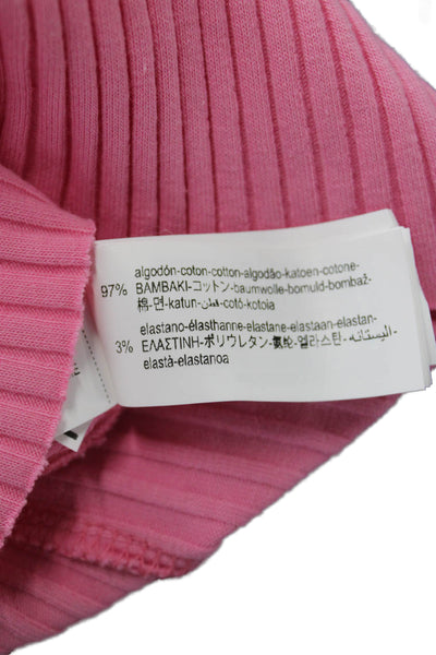 Zara Womens Pink Striped Tie Tank Sleeveless Cotton 90s Size M