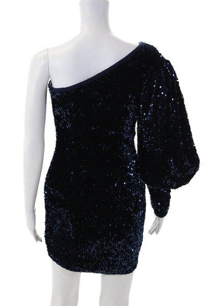 Camila Coelho Womens Bodycon Mini Dress Dark Blue Size S