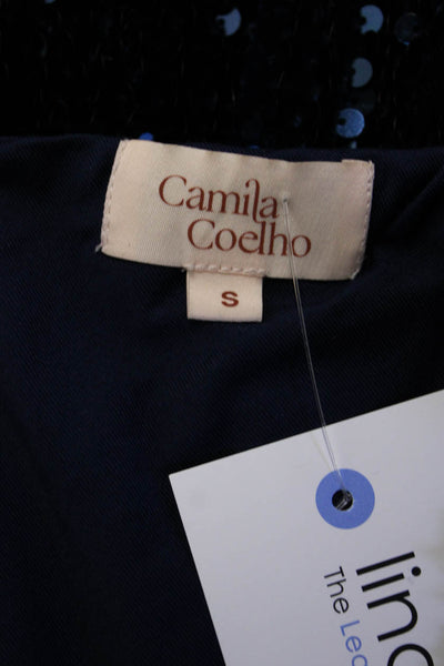 Camila Coelho Womens Bodycon Mini Dress Dark Blue Size S