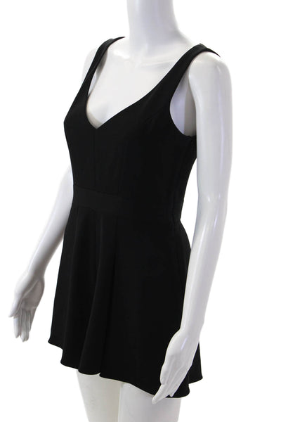 Jay Godfrey Women Jumpsuit Sleeveless V Neck Black Size 4