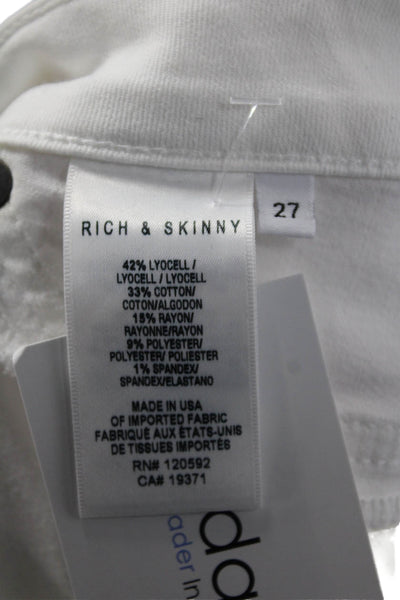 Rich & Skinny Women Skinny White High Rise Jeans Size 27