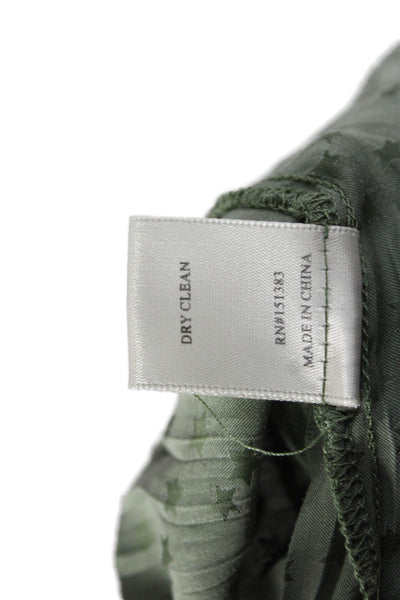 Current Air Womens Blouson Knee Length Green Dress Long Sleeve High Neck Size M