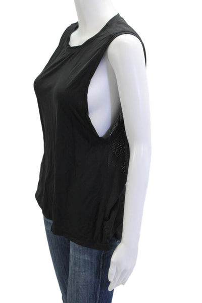 ALALA Womens Basic Sleeveless Tank Black Crew Neck Size M