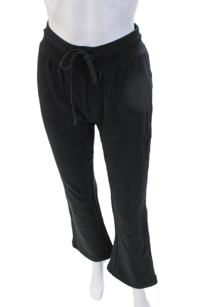 Zara Womens Sweatpants Black Cotton Elastane Drawstring Size S