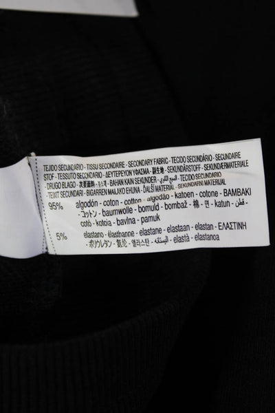 Zara Womens Sweatpants Black Cotton Elastane Drawstring Size S