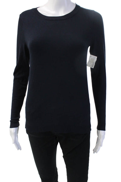 525 America Womens Pullover Sweater Black Crew Neck Long Sleeve Size XS