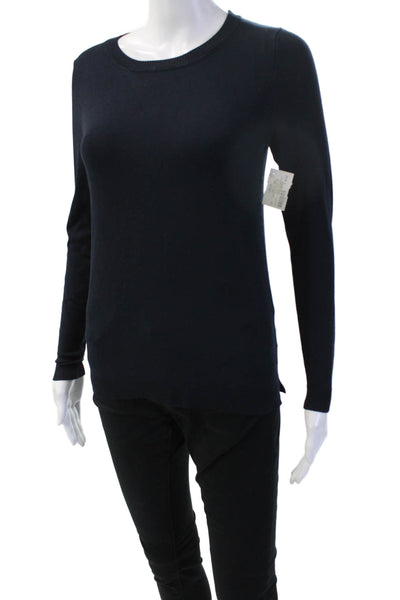 525 America Womens Pullover Sweater Black Crew Neck Long Sleeve Size XS