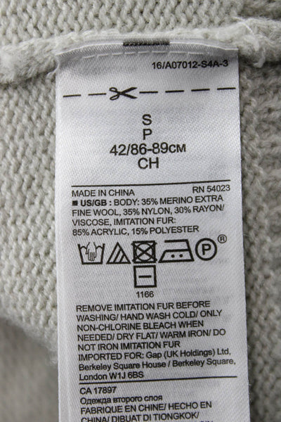 Banana Republic Womens Gray Merino Blend Cardigan Long Sleeve Size S