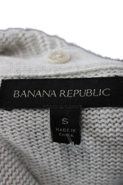 Banana Republic Womens Gray Merino Blend Cardigan Long Sleeve Size S