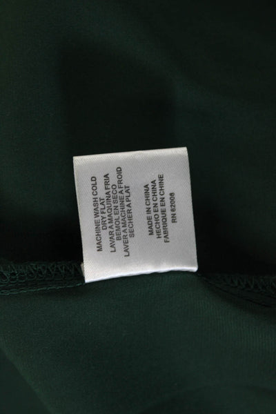 Insight Women Army Green Basic Long Sleeve Blouse Crew Neck Solid Size XS