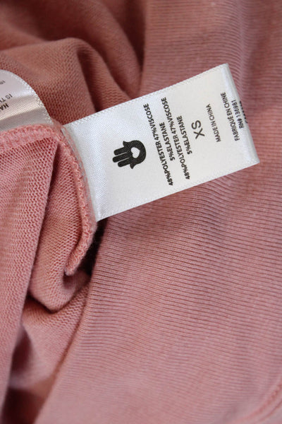 Spiritual Gangster Womens Pullover Sweatshirt Pink Graphic Long Sleeve Size XS