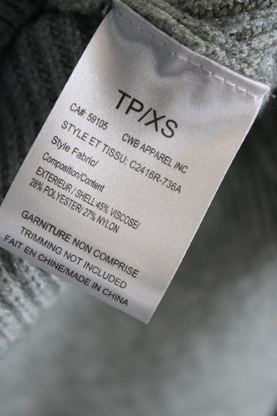 Charlie Women Pullover Hoodie Gray Long Sleeve Drawstring Size XS