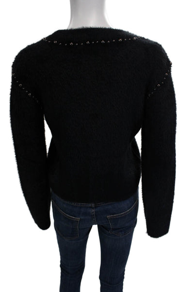 Design History Women Pullover Sweater Black Crew Neck Long Sleeve Size XS