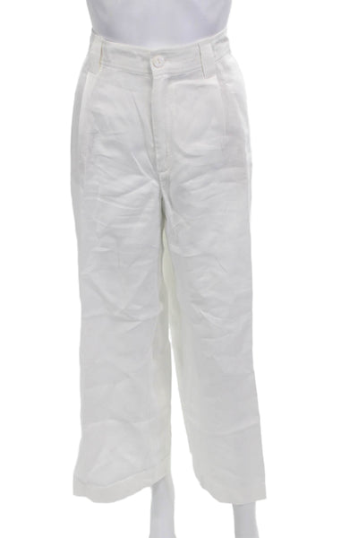Massimo Dutti Women Cropped Dress Pants White Size 8
