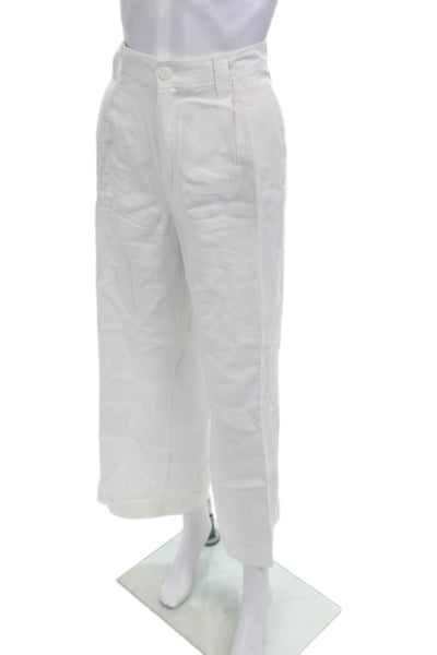 Massimo Dutti Women Cropped Dress Pants White Size 8