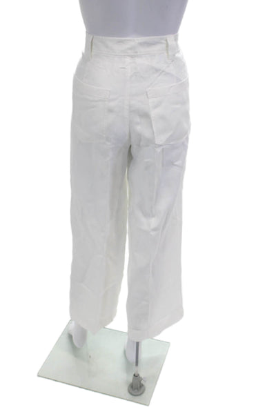 Massimo Dutti Women Cropped Dress Pants White Size 8