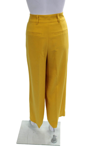 Sergio Hudson Women Cropped Dress Pants Yellow Size S