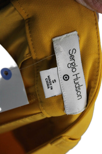 Sergio Hudson Women Cropped Dress Pants Yellow Size S
