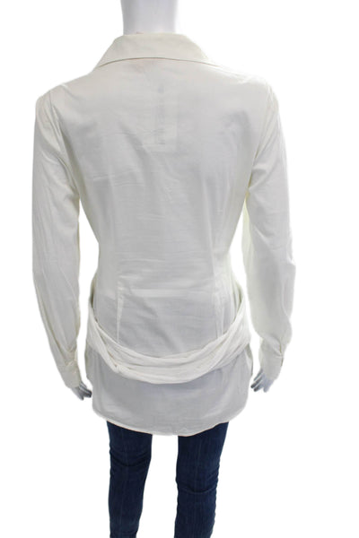Bailey 44 Womens Maternity Collared Button-Up Long Sleeve White Top Size S
