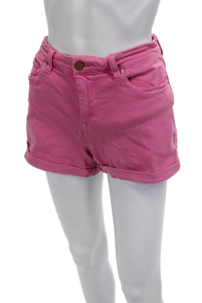 Blank NYC Unisex Pink Button Front Solid Beach Shorts Size 29
