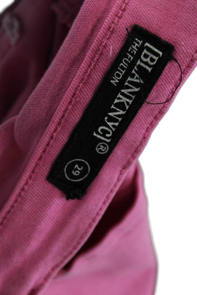 Blank NYC Unisex Pink Button Front Solid Beach Shorts Size 29